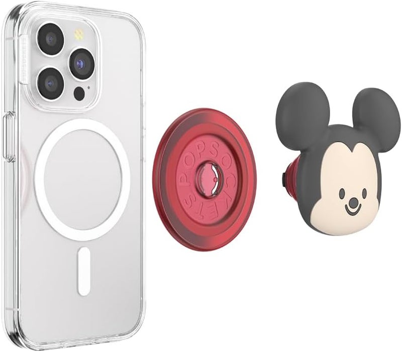 POPSOCKETS قبضة هاتف لمغناطيس ماج سيف مع حامل، حامل مغناطيسي، قمة قابلة للتبديل، قبضة آمنة لجرابات آيفون ماج سيف، قبضة هاتف و tablet - ميكي كاواي - Image 1